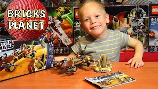 4 Year Old builds Lego Desert Skiff 9496 Star Wars Speed Building Time Lapse [upl. by Torrin423]