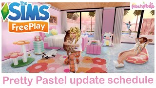 The Sims Freeplay Pretty Pastel update schedule OctNov 2023 [upl. by Halonna458]