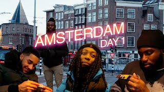 MY FIRST TRIP TO AMSTERDAM VLOG DAY 1  COFFEE SHOPS  RAYHDVLOGS [upl. by Socem]