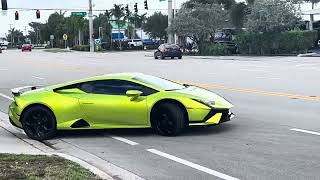 Chartreuse Lamborghini LP 640 Huracan Wails [upl. by Nerhtak702]