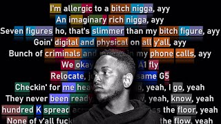 Kendrick Lamar  ELEMENT Rhyme Scheme [upl. by Thecla223]