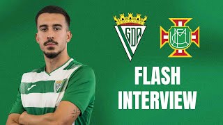 Flash Interview do médio João Pendão na 1ª jornada da 1ª Divisão AF Setúbal [upl. by Mcspadden]