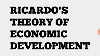 RICARDIAN THEORY OF DEVELOPMENT NTA NET ECONOMICS [upl. by Kelby]