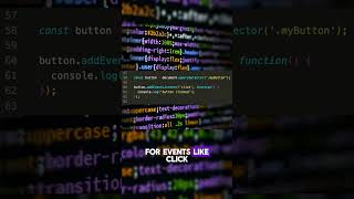 Master JavaScript Event Listeners in 60 Seconds 🔔 JavaScript LearnToCode frontendwebdeveloper [upl. by Aikemat944]