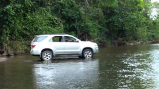 Driving across a river in Costa Rica [upl. by Painter]