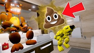 GOLDEN FREDDY TAKES THE WORLDS BIGGEST POOP GTA 5 Mods FNAF Funny Moments RedHatter [upl. by Nahsad119]