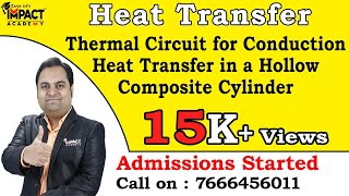 Thermal Circuit for Conduction Heat Transfer in a Hollow Composite Cylinder  Conduction  HT [upl. by Enirok755]