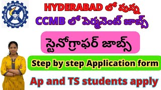 CCMB Hyderabad recruitment 2024  CCMB Stenographer apply process  CCMB Recruitment permanent jobs [upl. by Lund488]