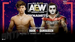 AEW Fight FOREVER  HOOK VS DANHAUSEN 4K 60FPS DLC Gameplay [upl. by Eissalc657]