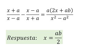 Ecuaciones fraccionarias literales [upl. by Ribaudo]