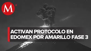 Autoridades del Edomex informan protocolos de seguridad ante actividad volcánica del Popocatépetl [upl. by Schubert]