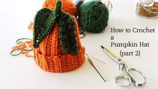 How to Crochet a Pumpkin Hat part 2  03 months baby hat  Crochet Pumpkin 🎃 [upl. by Fania]