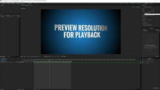 09 Changing Resolution for Playback and Preview  After Effects for Beginners Course [upl. by Anneis]