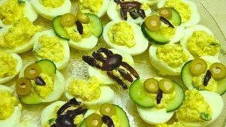 Halloween Deviled Eggs Recipe  Video 31 out of 31 [upl. by Grim948]