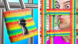 HOW TO SNEAK FOOD INTO JAIL PART 2  6 GENIUS DIY IDEAS HACKS AND CRAFTS FOR SNEAKING IN SNACKS [upl. by Morissa299]