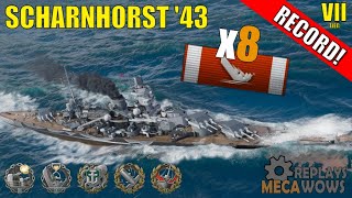 Scharnhorst 43 8 Kills amp 149k Damage  World of Warships Gameplay [upl. by Egin]