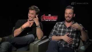 Interview With Chris Hemsworth amp Chris Evans  Avenger Age of Ultron [upl. by Mailand]