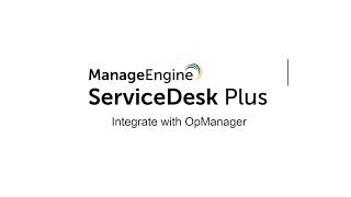 How to integrate ServiceDesk Plus with OpManager [upl. by Iv417]