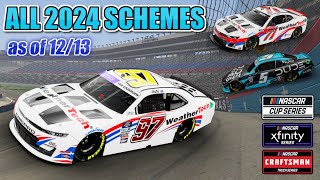 ALL 2024 NASCAR Schemes As of 1213 [upl. by Ojadnama]