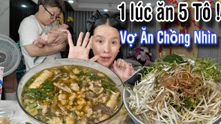 Bà Đẻ Vác Thau Đi Mua BÚN BÒ MỠ NỔI Ăn 1 Lần 5 Tô Mới Đã Cơn Thèm [upl. by Annaerb820]