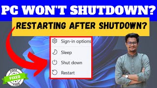 Fix Windows Wont Shutdown  Restart Automatically After Shutdown [upl. by Lulita992]