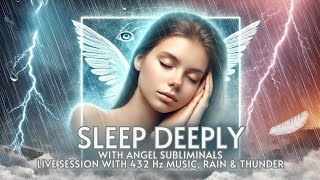 Sleep Deeply with Angel Subliminal Affirmations Live [upl. by Kondon]