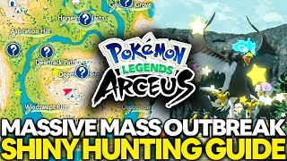 Ultimate Massive Mass Outbreak Shiny Hunting Guide in Pokemon Legends Arceus V110 [upl. by Okihcim]