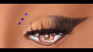 RHINESTONE EYEMAKEUP TUTORIAL ASMR [upl. by Akinot]