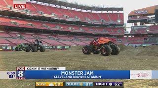 Monster Jam roars into Cleveland Browns Stadium [upl. by Benyamin]