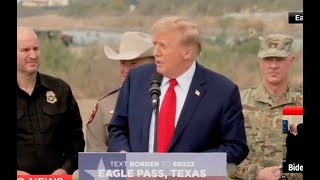 Trump gets UNWELCOME SURPRISE at border visit [upl. by Llirpa]