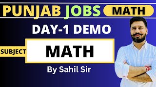 Math DAY1 Demo  For all Punjab Exams  PP SI Constable amp PSSSB Exams  By Sahil Sir [upl. by Deelaw]