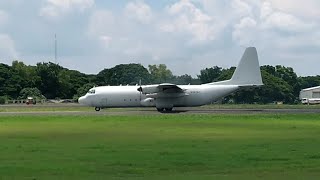 Lockheed L100 Hercules Landing amp Takeoff [upl. by Eessej463]