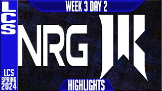 NRG vs SR Highlights  LCS Spring 2024 Week 3 Day 2  NRG Esports vs Shopify Rebellion [upl. by Hpesojnhoj]