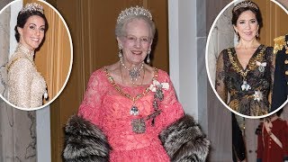 Dronning Margrethe Mary og Marie strålede til nytårskur og taffel [upl. by Arema]