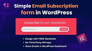 Design Email Newsletter Form in Free Elementor [upl. by Evyn]