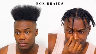 Mens Box Braids for Short Hair  High Top Hairstyle [upl. by Birch]