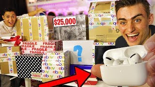 I SPENT 50000 ON 11 EBAY MYSTERY BOXES NEW AirPods PRO UNBOXING amp REVIEW Giveaway BOX OPENING [upl. by Ruhtracam]