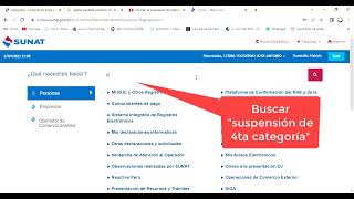 Solicitar suspensión 4ta categoría sunat 2023 [upl. by Yzzo275]