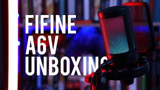 Fifine A6V  Unboxing ASMR  The Best Microphone for Streaming  Podcasts [upl. by Sacul826]