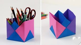 DIY Pencil Holder  Desk Organizer Making How to make Pen Holder diy papercraft pencilholder [upl. by Aronoff]