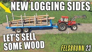 NEW LOGGING SIDES  Lets Play Farming Simulator 19  Episode 23 [upl. by Aissej]