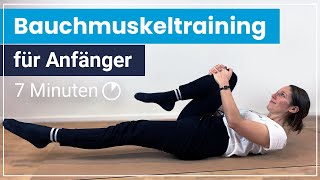 7 Minuten Bauchmuskeltraining für Anfänger  Effektive Übungen für zu Hause ohne Geräte [upl. by Leach]