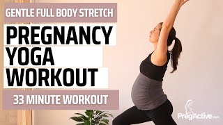 Pregnancy Yoga Full Body Workout Second Trimester [upl. by Guglielmo764]