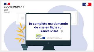 FranceVisas  Compléter votre demande de visa en ligne [upl. by Byrom102]