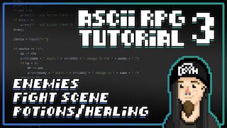 Python ASCII RPG Tutorial 3 Enemies Battle Potions [upl. by Elocaj543]