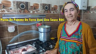 kabylie  Purée De Pomme De Terre Avec Une Sauce Rôti Recette Facile à Faire Préparer Par Ma Mère [upl. by Yoc769]