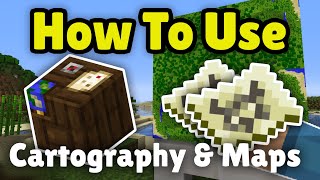 How To Use Maps and Cartography Tables In Minecraft Full Tutorial For Java and Bedrock [upl. by Ahseekan]