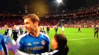 Ivanovic grabs and squeezes Eva Carneiro hot Chelsea physio in Europa league Final [upl. by Aikemit589]