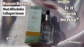 Rivaj UK 24K gold collagen Serum  Honest Review [upl. by Sophie]