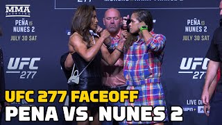 Julianna Pena Amanda Nunes Intense In UFC 277 Faceoff  MMA Fighting [upl. by Ruby]